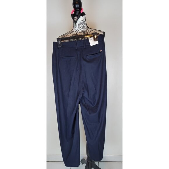 Tommy Hilfiger Dress Pants Navy Blue Womens Size 6 Tapered High Rise - Picture 9 of 16
